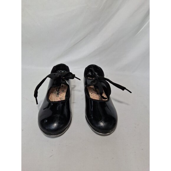 Capezio  Teletone Jr. Girl's Black Tap Shoes, size 11 M D4 - Picture 1 of 10
